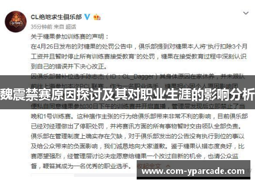 魏震禁赛原因探讨及其对职业生涯的影响分析